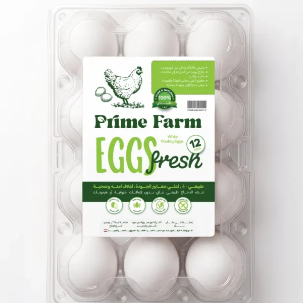 Prime farm White 12 Eggs Package